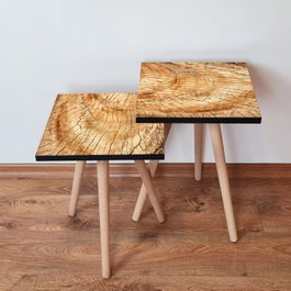Hanah Home Mesas Nido 2 Piezas Camel